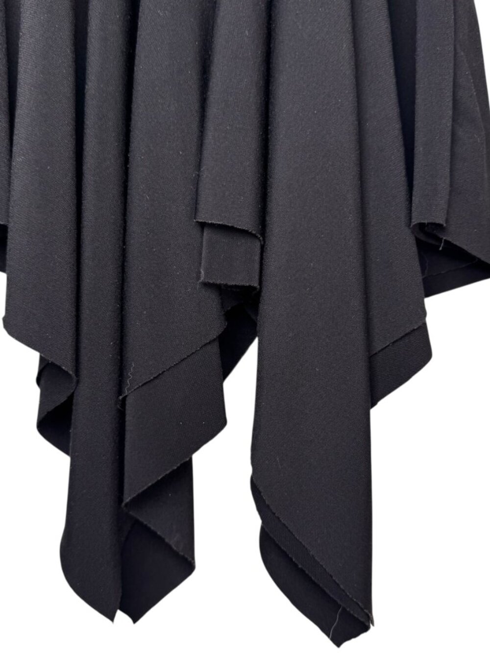 Black Asymmetrical Hankerchief Skirt Goth Punk Emo Grunge Metal Witchy Fairy L - Picture 4 of 6